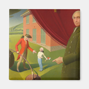Parson Weems' Fable, 1939, van Grant Wood Magneet