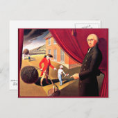 Parson Weem's Fable, mooie kunst van Grant Wood Briefkaart (Voorkant / Achterkant)