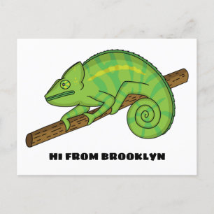 Parson's chameleon illustratie briefkaart