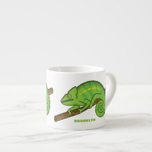 Parson's chameleon illustratie espresso kop