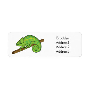 Parson's chameleon illustratie etiket