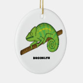 Parson's chameleon illustratie keramisch ornament (Rechts)