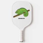 Parson's chameleon illustratie pickleball paddle (Achterkant)