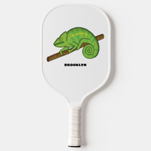 Parson's chameleon illustratie pickleball paddle (Achterkant)