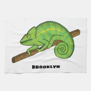 Parson's chameleon illustratie theedoek