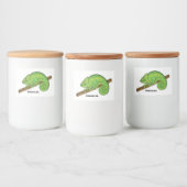 Parson's chameleon illustratie voedselcontainer etiket (Flessen)