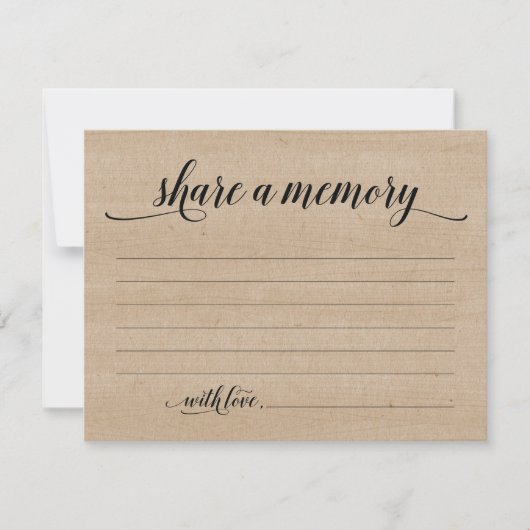 Part rustique une sympathie de mémoire, carte de (Devant)