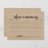 Part rustique une sympathie de mémoire, carte de (Devant / Derrière)