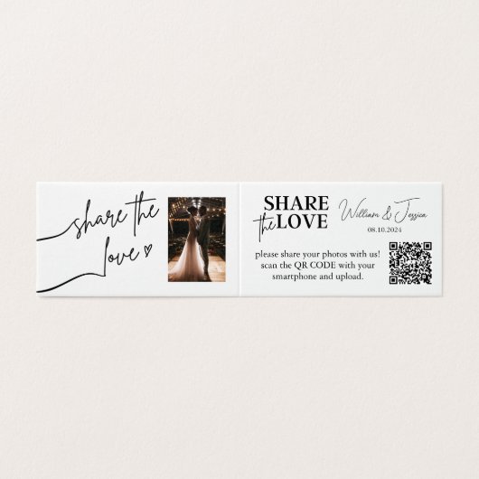 Partage photo mariage avec code QR (Outside Unfolded)