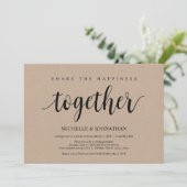 Partager bonheur Mariage Elopement carte d'invitat (Debout devant)
