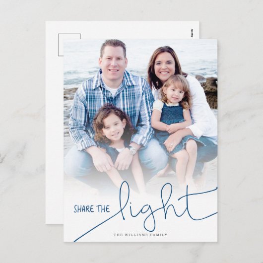 Partager le Carte photo Light Hanoukka (Devant / Derrière)