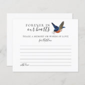 Partager une carte d'assiduité pour les funéraille (Devant / Derrière)