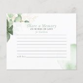 Partager une carte d'assistance funéraire Memory G (Devant)