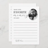 Partager une carte mémoire Modèle Funeral Memorial (Devant / Derrière)