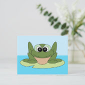 Partager une carte postale de grenouille souriante (Debout devant)