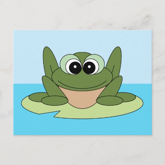 Partager une carte postale de grenouille souriante (Devant)