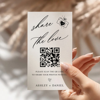 Partagez la carte de boîtier de code QR Love Maria