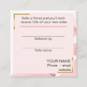 Partagez la carte de référence de Zyia d'amour (Dos)