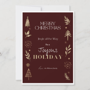 Partagez la Joie avec un Modèle de Carte de Noël M