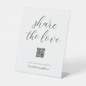 Partagez l'Amour | Panneau de Hashtag de Mariage É (Recto)