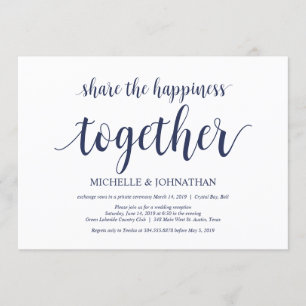 Partagez le bonheur Cartes d'invitation pour un ma