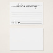 Partagez une carte mémoire pour les funérailles, l (Devant & derrière)
