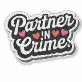 Partenaire dans Criminel Retro Friendship Sticker (Devant)