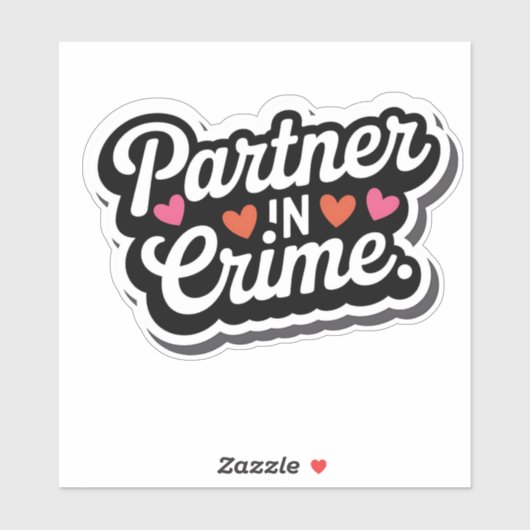 Partenaire dans Criminel Retro Friendship Sticker (Feuille)