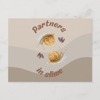 Partenaires dans la carte postale Slime