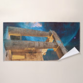 Parthenon Acropolis Griekenland bereikt ruimte Badhanddoek (Badhanddoek)