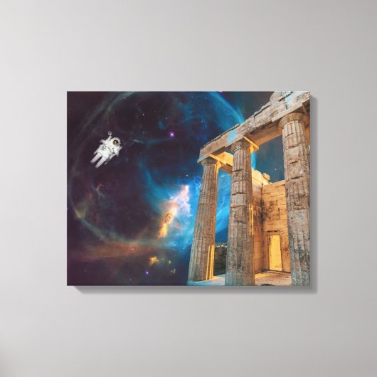 Parthenon Acropolis Griekenland bereikt ruimte Canvas Afdruk (Voorkant)
