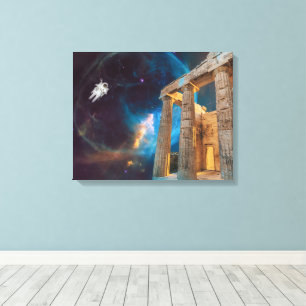 Parthenon Acropolis Griekenland bereikt ruimte Canvas Afdruk