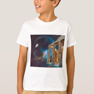 Parthenon Acropolis Griekenland bereikt ruimte T-shirt