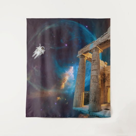 Parthenon Acropolis Griekenland bereikt ruimte Wandkleed (Voorkant)