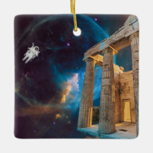 Parthenon Acropolis Griekenland voldoet aan ruimte Keramisch Ornament