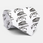 Parthenon - Athene - Grieks (zwart) Stropdas (Opgerold)