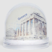 Parthenon Athens Snow Globe – Ancient Greece Sneeuwbol (Voorkant)