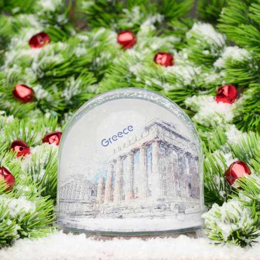 Parthenon Athens Snow Globe – Ancient Greece Sneeuwbol (Kerstmis)