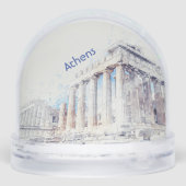 Parthenon Athens Snow Globe – Ancient Greece Sneeuwbol (Achterkant)