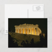 Parthenon bij nacht briefkaart (Voorkant / Achterkant)