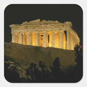 Parthenon bij nacht Sticker