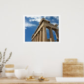 parthenon blauw poster (Keuken)