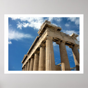 parthenon blauw poster