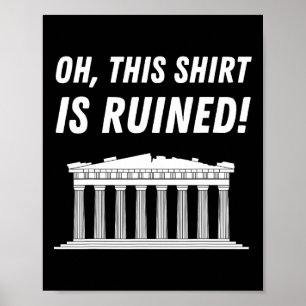 Parthenon Griekenland en Acropolis van Athene Poster