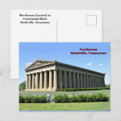 Parthenon Nashville, tennessee briefkaart (Voorkant / Achterkant)