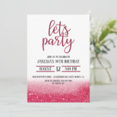 PARTI ADULTE, INVITATION PARTIES SCINTILLANT, ROSE (Debout devant)