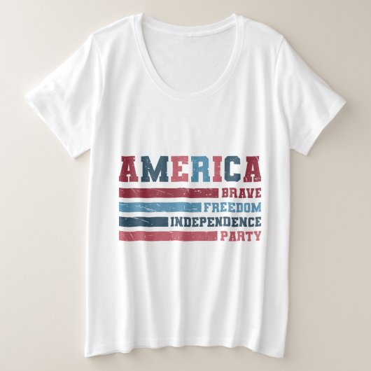 Parti Amérique courageuse, liberté, indépendance (Design devant)
