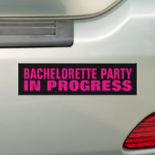 PARTI BACHELORETTE EN COURS stickers pare-chocs (En voiture)