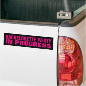 PARTI BACHELORETTE EN COURS stickers pare-chocs (Sur camion)