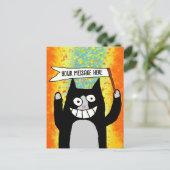 Parti chat avec signe carte personnalisée (Debout devant)